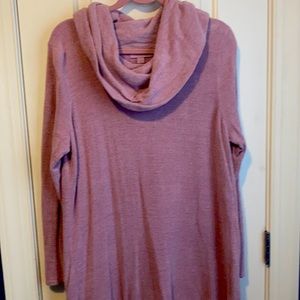 Barefoot Dreams Cozy Chic Ultra Lite Cowl Neck Hi low Tunic Sweater